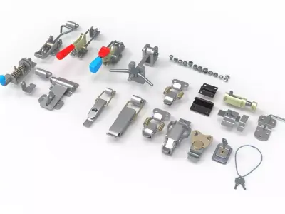 latches and  hinges  3D model