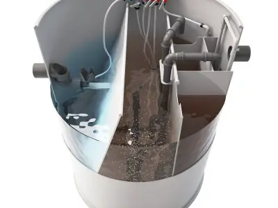 Domestic Wastewater Treatment Plant 3D model