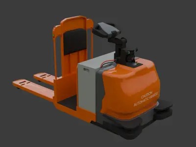 Automated Guided Forklift - Low Poly Low-poly 3D model