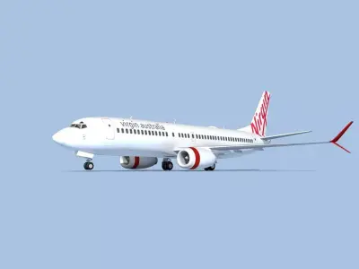 Boeing 737-800 Max Virgin Australia 3D model