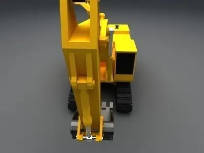 Excavator on sand 3D model