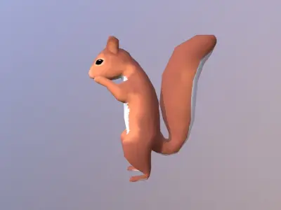 Low-poly Squirrel Low-poly 3D model
