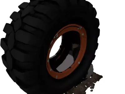 Heavy Duty OffRoad Industrial Tire 3D model