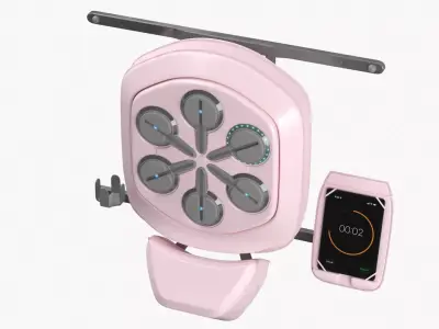 Interactive Wall Punch Trainer Pink 3D model