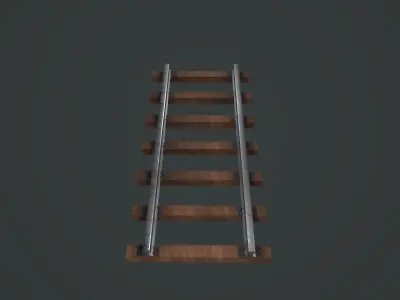 Railway track 3D model 3