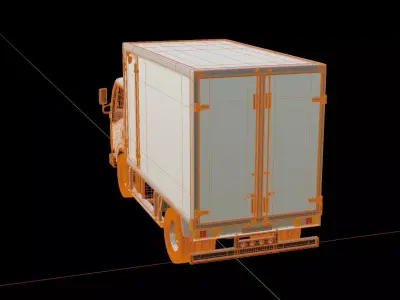Isuzu Elf 2023 Cargo Truck 3D model