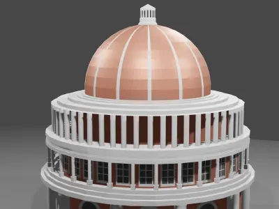 Library Building Free low-poly 3D model