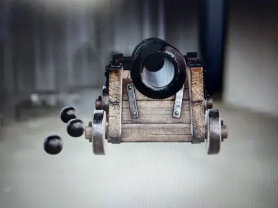 ancient cannon Low-poly 3D model buy
