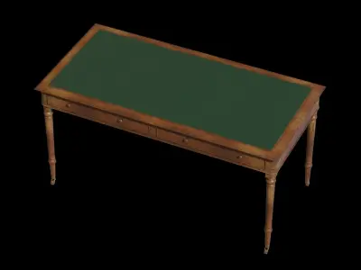 Library table 3D model