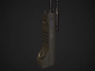 Old Military Radio Low-poly 3D model