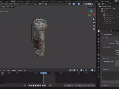 Low poly Home-made bomb Low-poly 3D model