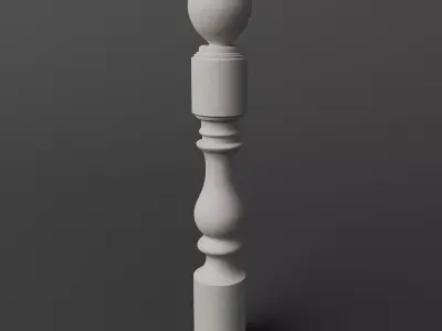 30 Columns And Balusters With Classic Design 3D model