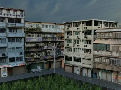 Back Street 2 Free low-poly 3D model