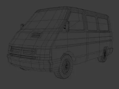 Renault Trafic Low-poly 3D model
