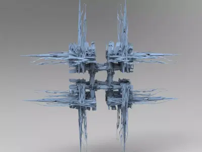 Maze crystal System tower 1 Low-poly 3D model