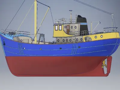 Virtual Model Boat  3D model