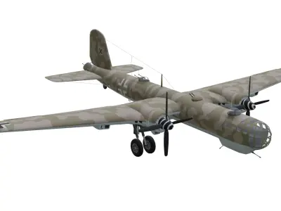 Heinkel He 177 Greif Low-poly 3D model