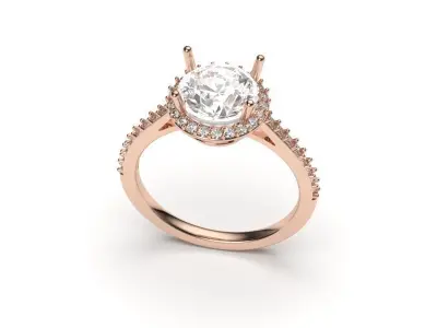 solitaire with ring sizes  8 part S17 3D print model