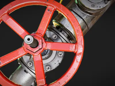 PBR Modular Pipes Set Low-poly 3D model