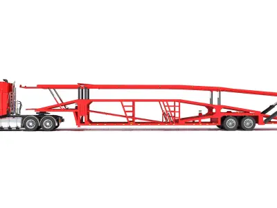 Car Carrier Semi Truck Trailer 3D model purchase