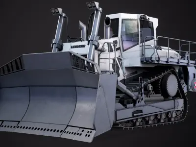 Mining Bulldozer Liebherr PR 776 PBR 3D model