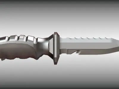 Military knife Low-poly and High-poly Low-poly 3D model