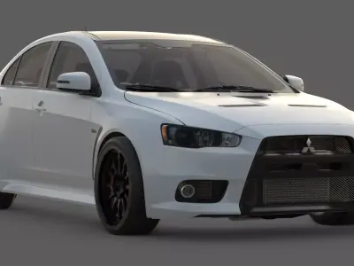 2015 Mitsubishi Lancer Evolution Final Edition 3D Model 3D model