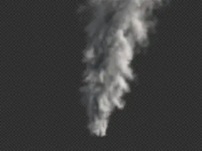 Rising Smokestack Clouds 3D model