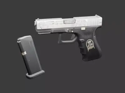 Glock 19 gravur model and desert eagle 3D model