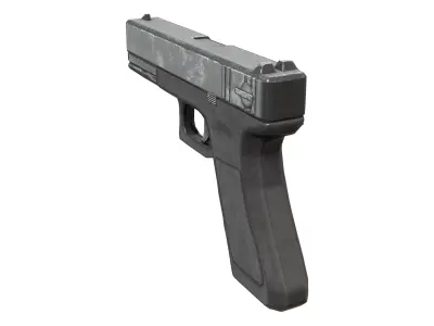 Western Gun Low-poly 3D model