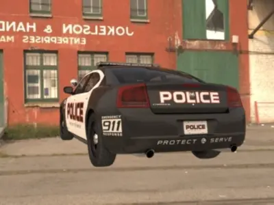 police car us  3D model