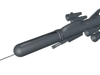 Submarine War Vehicle Low-poly 3D model