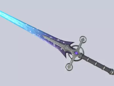 Astral blade Low-poly 3D model