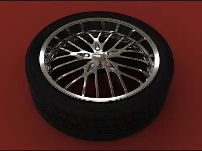 Wheel rim ADVANTI SG79 and tire Free 3D model