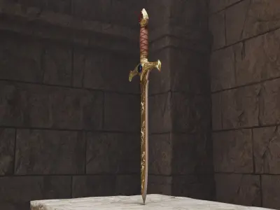 Realistic Game Ready Sword Set 01 Low-poly 3D model
