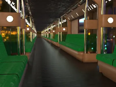 SUBWAY TRAIN INTERIOR 3D MODEL 3D model