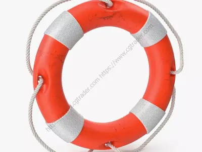 Old Lifebuoy Free 3D model