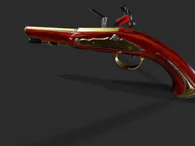 Flintlock - Low Poly Low-poly 3D model