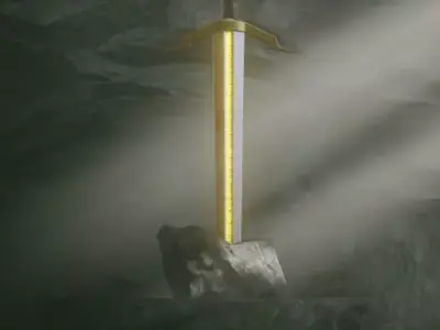 Powerful Sword Free low-poly 3D model