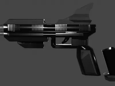 Sci-Fi 9mm Pistol Low-poly 3D model