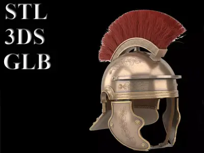 ancient roman helmet 3d model 3D model