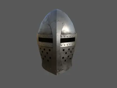 Topfhelm Low-poly 3D model