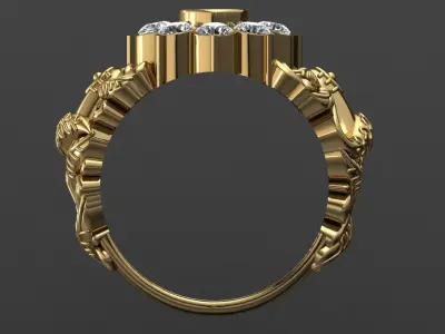 Shivji  Antique Gents Men Ring   3D print model