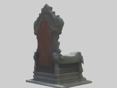 Cool Throne Model 2 PCS Low-poly 3D model