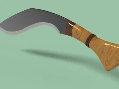 Kukri knife 3D model shop