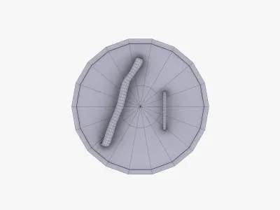 Viking shield Low-poly 3D model 33