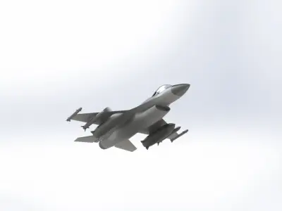 f 16 fighter jet 3D model