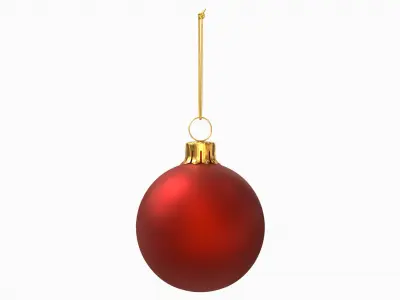 Red Matte Christmas Ornament &amp;ndash; Christmas Decoration 3D model