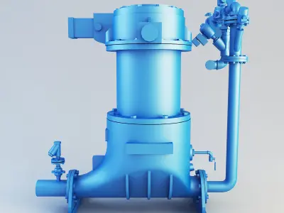 Ash vessel RA pump Low-poly 3D model