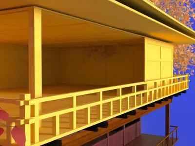  Japanese Kinkaku-ji temple  3D model